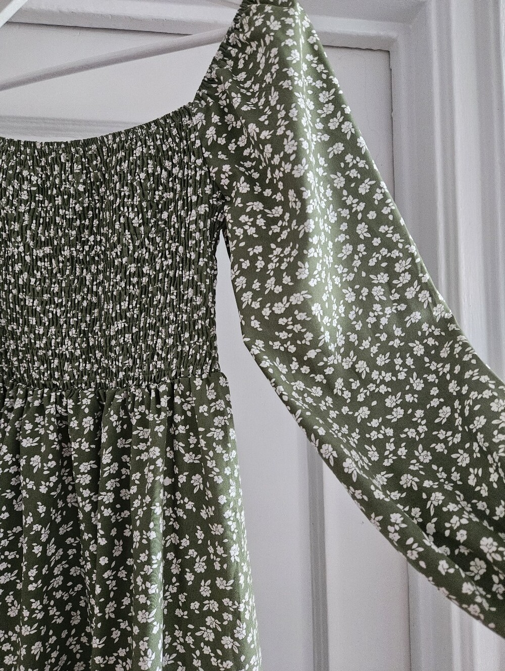 Green Floral Midi Dress - Picture 2 of 8
